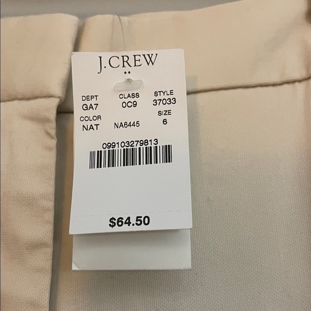 J. Crew Skimmer Pant City Fit Beige Pants - Picture 2 of 6